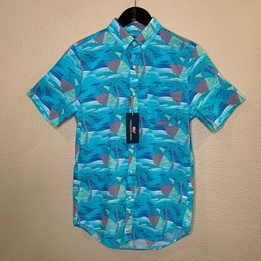 Vineyard Vines Linear Umbrella Murray Shirt